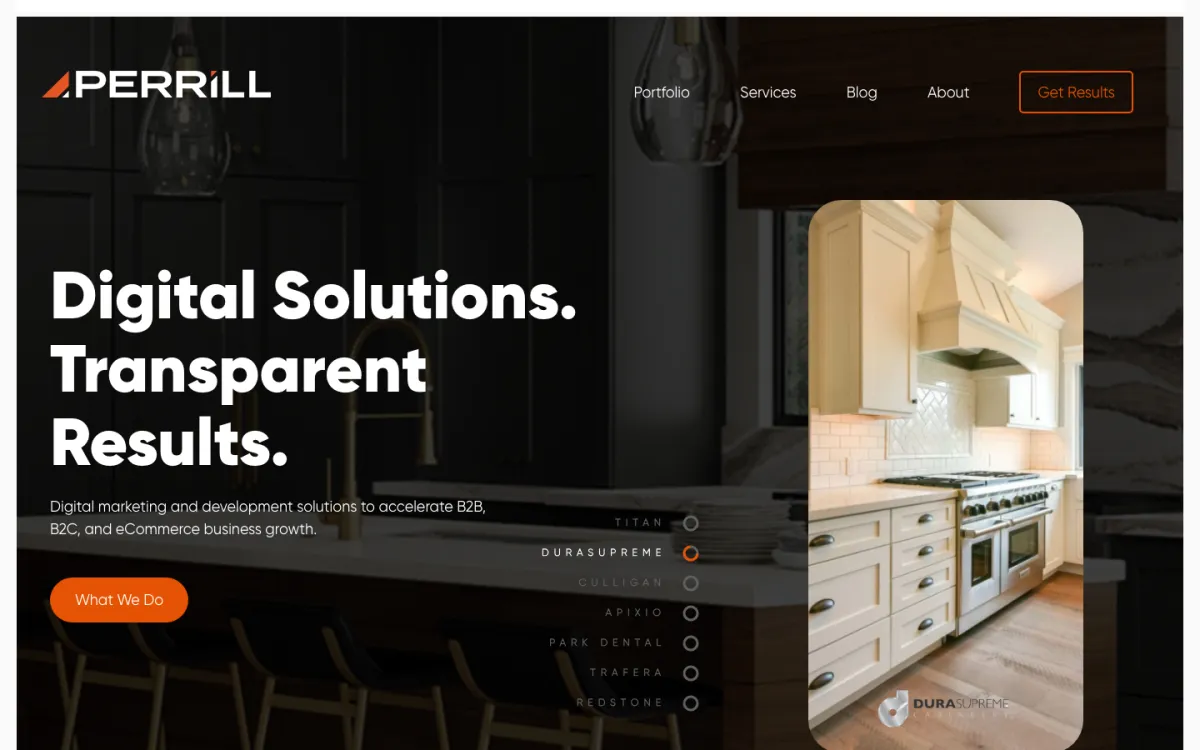 Perrill homepage, captured September 28, 2026